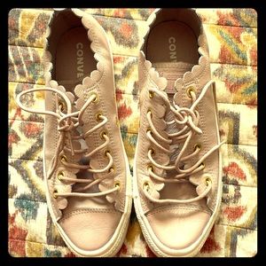 Blush leather women’s converse